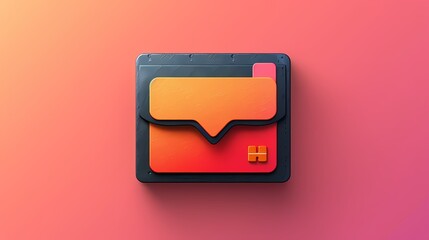 A stylish wallet icon with a money bill sticking out