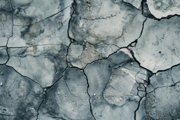 Close-Up of Cracked Concrete Texture - Marks of Time and Use - Generative AI - 792743758