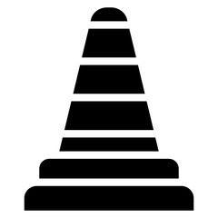 Traffic Cone Vector Icon Design Illustration