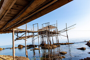 Un trabocco lungo la Costa dei Trabocchi in Abruzzo