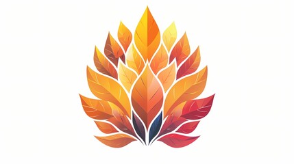 A vibrant nature-inspired logo design icon on a solid background