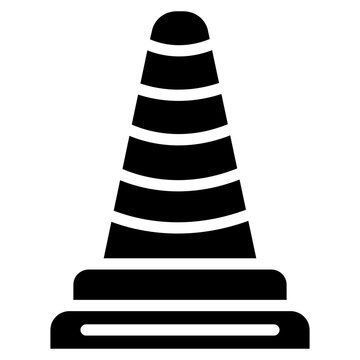 Traffic Cone Vector Icon Design Illustration