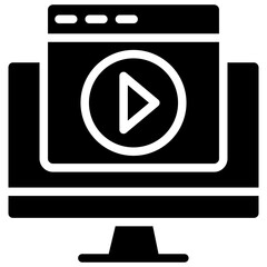 Video Player Vector Icon Design Illustration