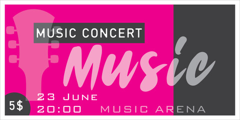 music concert ticket icon vector illustration symbol