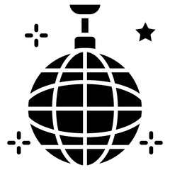 Disco Ball Vector Icon Design Illustration