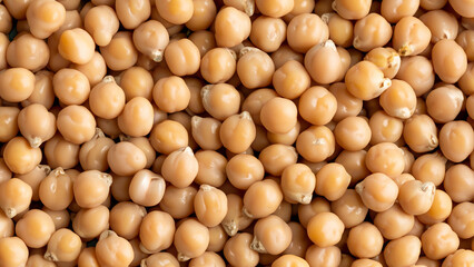 Cooked Chickpeas Pile Background