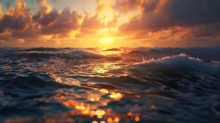 Sunset from ocean ..