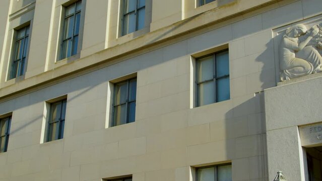 A south entrance of the Federal Trade Commission in Washington DC