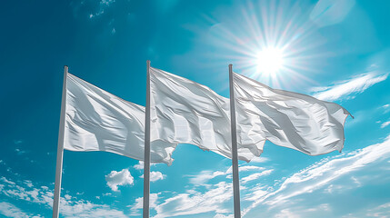 three white flags
