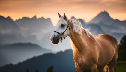 Arabian Elegance: Stunning 8K Image of a Horse in Bavaria, Germany - obrazy, fototapety, plakaty