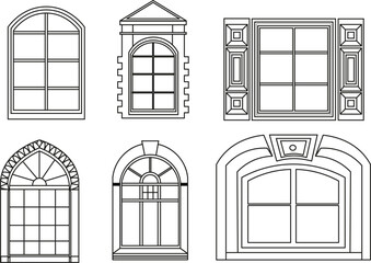 set of windows