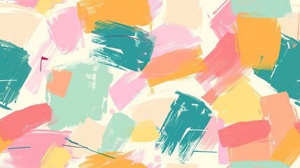 minimal pastel colored seamless geometric pattern with grungy artistic design, Generative Ai	
