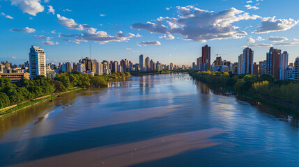 The city and the river. Quilmes Buenos Aires Argentina