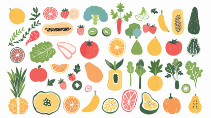 Vegan fresh bio raw eco organic and healthy logos and