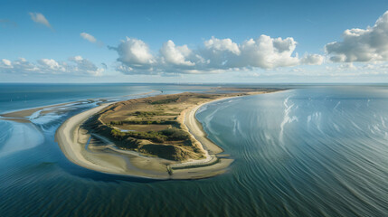 The coast of the island of Ameland in The Netherlands
