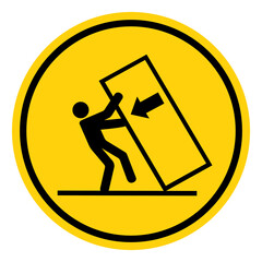 Body Crush Tip over Hazard Symbol Sign, Vector Illustration, Isolate On White Background Label .EPS10