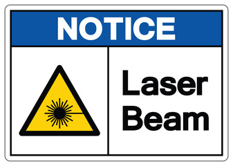 Notice Laser Beam Symbol,Vector Illustration, Isolate On White Background Label. EPS10
