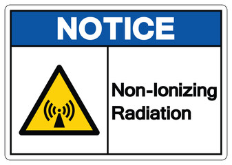 Notice Non-Ionizing Radiation Symbol, Vector Illustration, Isolate On White Background Label. EPS10