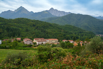 Mountain landscape near Casola in Lunigiana, Tuscany, Italy - 792768531