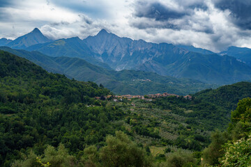 Mountain landscape near Casola in Lunigiana, Tuscany, Italy - 792768730