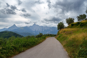 Mountain landscape near Casola in Lunigiana, Tuscany, Italy - 792768735