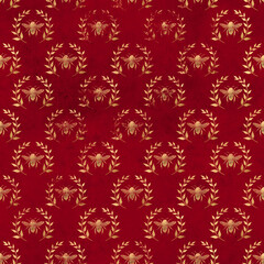 distressed golden bee Wallpaper, Pattern Digital Paper