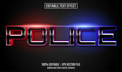 police editable text effect
