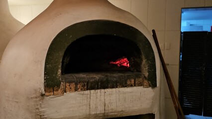 Large Stone Oven With Red Light