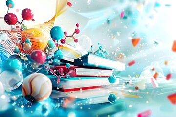 Vibrant back to school background with colorful pencils books and stationery arranged in a creative composition
