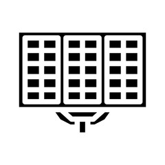 array solar panel glyph icon vector. array solar panel sign. isolated symbol illustration