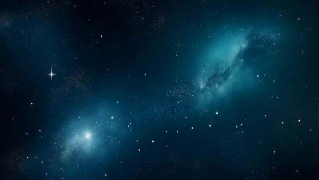 Milky way galaxy in space, digital illustration animation