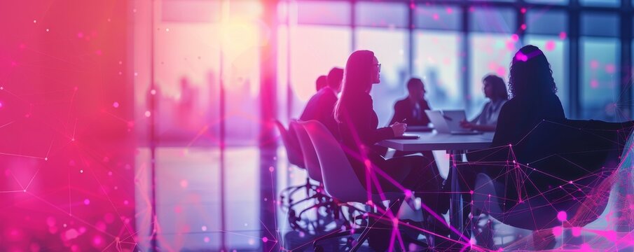 A think tank meeting where experts strategize on leveraging blockchain for more effective philanthropy