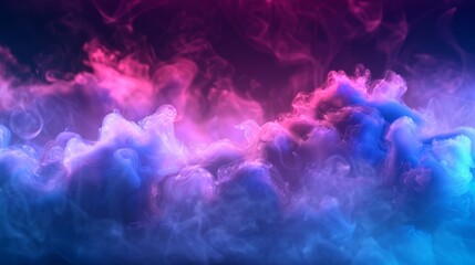 The background is an abstract modern colored background with transparent smoke.