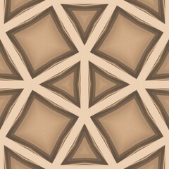 Abstract geometric design with brown squares on a cream background