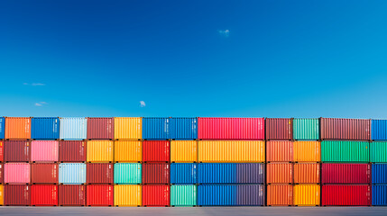 Container, logistics import and export and transportation industry background
