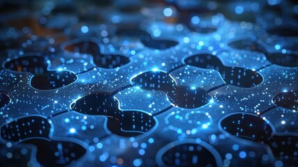 Abstract puzzle pieces.