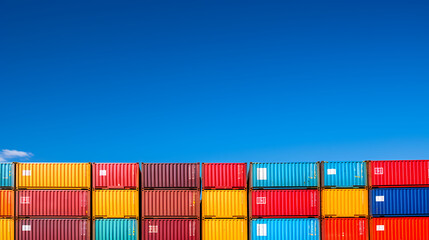 Container, logistics import and export and transportation industry background
