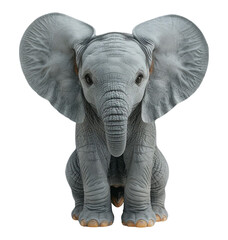 Fototapeta premium portrait of a baby elephant, generated ai