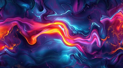 Fototapeta premium Colorful abstract painting with vibrant blues, purples, and pinks