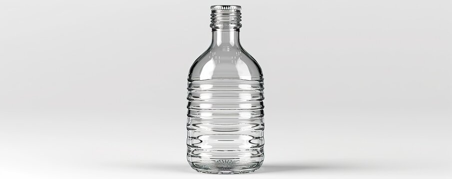 Transparent bottle mockup image