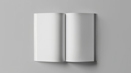 Isolated on a gray background, a blank portrait A4, US-Letter, brochure magazine