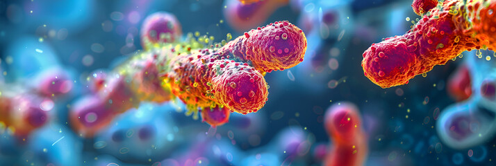 Leprosy and Mycobacterium Leprae Bacteria as Sym 3d image wallpaper 
