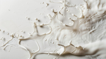 A single glass of frothy white milk stands prominently against a clean and crisp white background, creating a simple yet striking composition that accentuates the purity of the milk.
