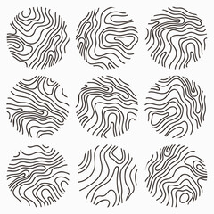 Topographic Line Map Vector Collection