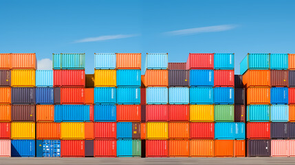 Container, logistics import and export and transportation industry background