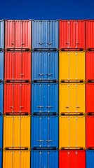 Container, logistics import and export and transportation industry background