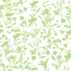 Fototapeta na wymiar Subtle Nature Print Decorative seamless pattern. Repeating background. Tileable wallpaper print.