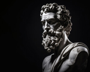 antique sculpture statue, bust, copy space, design, antique theme, close