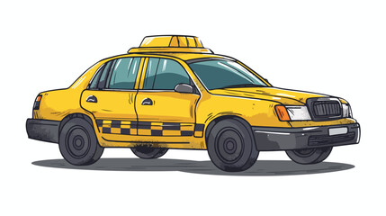 Car sharing or taxi service concept. Vector illustration