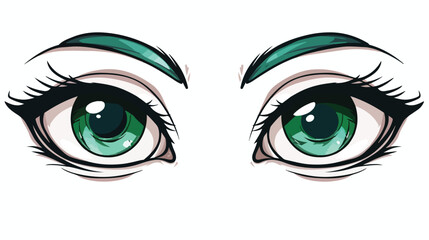 Cartoon animated eye symbol. Eyes avatar for emoji gr - obrazy, fototapety, plakaty